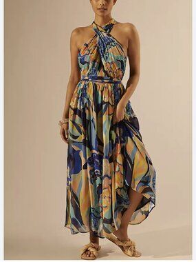 esperanza embroidered maxi dress Baltic Born Womens Esperanza Maxi Dress | Black Multi